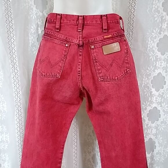 VTG Rate Wrangler 14MWZRE Made In USA 100% Cotton W's Jeans High Waist 7 X 34 - Picture 11 of 16